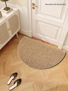 1pc Half-Circle Pineapple Entrance Mat, Thickened Faux Sisal Rug, Water-Washable Bottom, Dirt-Resistant, Kitchen Thick Carpet, Decorative Rug, Ins-Style Carpet, Shower Mat, Home Decor, Living Room Rug, Bedroom Rug, Doormat, Kitchen Rug, Bathroom Rug, Study Rug - Multicolor - View 2