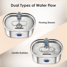 108 盎司/3.2 升大容量猫/狗爱好者礼物和狗/猫妈妈喜爱饮水机，不锈钢超静音自动饮水机，适合猫爱好者礼物和猫妈妈喜爱，USB 供电猫爱好者礼物和猫妈妈喜爱带水位窗口的水碗