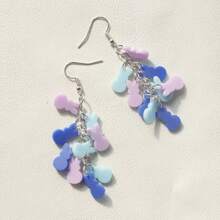 1 Pair Cute Rabbit Acrylic Long Dangle Earrings For Women, Suitable For Easter, Everyday And Party Wear - Yellow - View 3