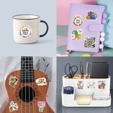 60 件返校贴纸美观乙烯基贴纸高品质贴纸贴花剪贴簿、日记、笔记本电脑、保险杠、滑板、水瓶、电脑、手机贴纸可以为您的生活带来很多乐趣，是送给成人的完美礼物