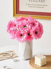 6/12pcs Artificial African Daisies Flowers African Daisy Silk Flowers Artificial Gerbera Daisies Fake Sunflowers Bulk Faux Flowers Bouquet For Wedding Bridal Bouquet Party Home Kitchen Decor,Fall Decor,Autumn
