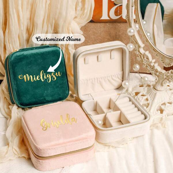 Customized Jewelry Boxes, Wedding And Event Keepsakes, Personalized Velvet Travel Cases, Bridesmaid Gifts, Birthday Gifts And Special Occasions, Beautiful Gifts For Mom On Mother's Day