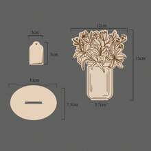 1 Piece Wooden Floral Decoration, Mother's Day Gift, Birthday Card For Mom, Table Centerpiece, Laser Wood Bouquet Card DIY Wooden Craft Flowers, DIY Fillable Colors Wooden Flowers, Suitable For Mom, Grandmother, Teacher Gifts Graduation