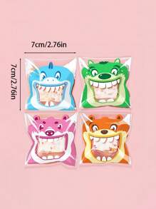 100 túi đựng hình bông tuyết miệng to 4 trong 1 hoạt hình, thích hợp đựng bánh quy, kẹo và bánh trung thu, túi đựng bánh trung thu tự dính, túi tự dán bánh quy, túi đựng thực phẩm, túi đóng gói, đồ dùng làm bánh, đồ dùng làm bánh, đồ dùng tiệc tùng - Nhiều màu - Xem 10