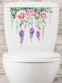 Plant Leaves Flowers Toilet Seat Lid Stickers Self-Adhesive Bathroom Wall Stickers Green Leaf Floral Toilet Lid Decals DIY Removable Waterproof Toilet Sticker For Bathroom Cistern Decor Green Gifts Birthday Graduation Room Decor Home Decor Wall Decor Bathroom Decor Bedroom Decor Room Decoration Stuff Living Room Decor House Decor Home Decor Living Room Wall Art Wall Paper Personalised Stickers