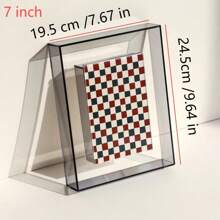 5/6/7/8 Inch Colorful Acrylic Photo Frame Box Diy Poster Mounting Display Stand Table Ornaments Creative Picture Message Board Holder Gifts Birthday Graduation