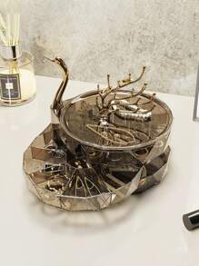 Swan Jewelry Storage Box, Multi-Layer Rotating Jewelry Holder Display Stand Suitable For Rings, Earrings, Necklaces, Premium Jewelry Box - Multicolor - View 14