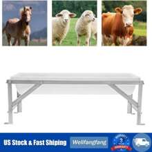 Livestock Feed Trough, Long Large Capacity Feeder, Feed Trough With Stand - White - View 2