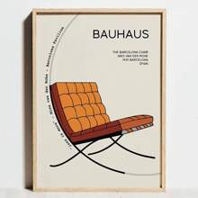 1pc Unframed Modern Geometric Bauhaus Exhibition Poster, Bauhaus Movement Prints, Minimalist Abstract Wall Art Canvas, Suitable For Modern Home Decor, Framed Wall Art - Multicolor - View 43