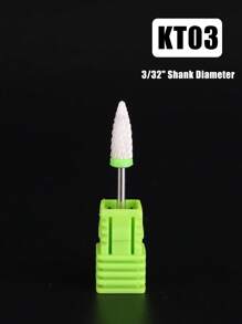 1个陶瓷美甲钻头 - 3/32英寸专业电动美甲钻头，带支架，适用于修甲、修脚、角质层打磨、亚克力凝胶指甲抛光 - 彩色 - 查看 21