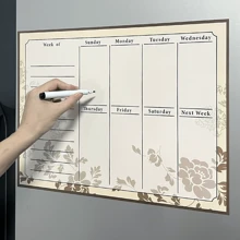 1 bảng lịch từ tính gắn tủ lạnh, bảng kế hoạch xóa khô, kế hoạch hàng tuần và hàng tháng, đồ dùng văn phòng, cao su, bảng ghi nhớ nhắc nhở dùng tại nhà và văn phòng, đồ dùng học tập, trở lại trường - Nhiều màu - Xem 11