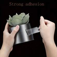 2pcs Reusable Silicone Double-Sided Adhesive Tape, Waterproof Glue For Plastic & Glass Surfaces, Suitable For Arts, Crafts, Wall Decor, Indoor Use