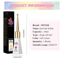 Mtssii 10ml 6pcs Glass Bottle Gel Nail Polish Set Nude Pink Solid Color Gel Polish Set Semi Permanent Nail Polish Varnish Soak Off UV LED Gel Nail Glue Manicure Kit Nail Supplies Nail Art DIY Home Salon Gifts For Women Nails - Multicolor - View 11