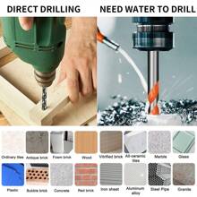 3-12mm Multifunctional Triangle Drill Bit Diamond Drill Set Ceramic Tile Concrete Brick Wood Glass Punching Hole Saw Metal Dril