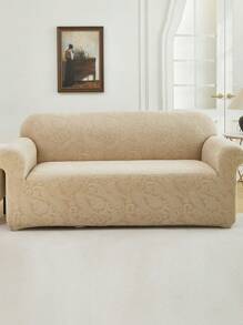 1pc Jacquard Elastic Sofa Cover Thicken Anti-Slip Sofa Slipcovers For Living Room Bedroom Outdoor Sofa Protection Pet Stain Prevention 4-Season Sofa Seat Cushion Cover For L-Shaped Single Seat Recliner And 1/2/3/4 Seater Sofas Autumn Home Decor Sofa Throw Cover All Seasons Easy To Install And Remove - Khaki - View 5