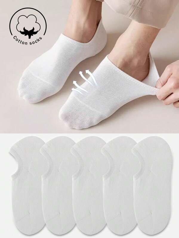 1/3/5/10/20 Paar Herren Baumwollsocken, unsichtbare Socken, kurze Socken, schwarze Socken, Socken für Herbst/Winter/Frühling/Sommer, atmungsaktiv, feuchtigkeitsableitend, für Sport, Business, Lässig und Saison