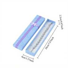 12 Piece Jewelry Box, Bracelet Necklace Jewelry Gift Box - Anniversary, Wedding, Birthday Cardboard Jewelry Box, Multiple Colors - 20*4*2.2cm