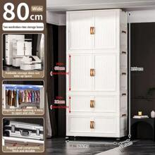 5/4/3/2/1 Layer No-Assembly Storage Cabinet, Children's Wardrobe, Bedroom Collapsible Simple Clothing Cabinet For Rental Home, Baby Organizer - Solid Color - View 23