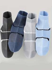 6 paires de chaussettes de sport mode décontractée à la cheville, de couleurs mélangées