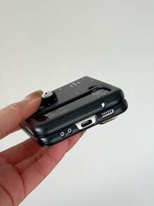 Funda plegable para teléfono 3D con bola de carbón, elegante y práctica, de alta calidad y protección para: Galaxy Z Flip 3/Z Flip 4/Z Flip 5/Z Flip 6, Oppo Find N2 Flip, Oppo Find N3 Flip - Negro - Ver 7