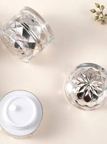 Glass Cream Bottle, Crystal Diamond Cream Jar, Cosmetic Jar, Diamond Cream Empty Bottle(50ml) Holiday Essentials Holiday Travel Travel Essentials Travel Bag Travel Accessories Graduation