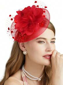 1 pieza Sombrero de Fascinador de Kentucky Derby de los años 1920, Sombreros de Boda Kentucky Fascinador Iglesia Malla Flor Sombreros para Mujer Tocado Accesorio de Cabello Fiesta del Té Sombrero, Regalos, Mini Gorra