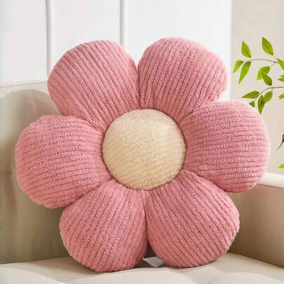 Gối hoa, Gối trang trí hình hoa cho Ngày Valentine, Gối ngồi hình hoa cúc mềm mại và đáng yêu làm từ chất liệu lông thỏ giả, Hoàn hảo cho trang trí phòng ngủ mùa đông, điểm nhấn cho ghế sofa, giường ngủ và các đồ nội thất khác trong nhà, Món quà Ngày Valentine dành cho người yêu thương của bạn