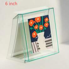 5/6/7/8 Inch Colorful Acrylic Photo Frame Box Diy Poster Mounting Display Stand Table Ornaments Creative Picture Message Board Holder Gifts Birthday Graduation