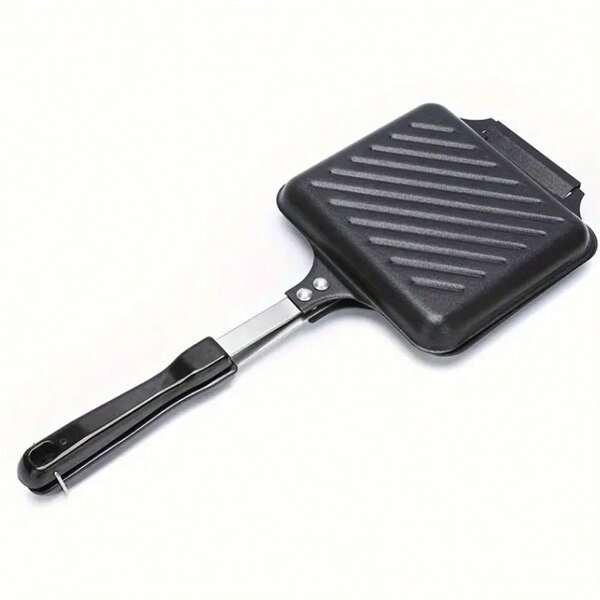 UBRAVOO Paniniera calda, padella antiaderente per panini, padella per sandwich, colazione, padella a doppia faccia, fondo piatto, padella antiaderente per panini