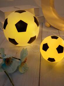 1pc Creative Football Shaped Night Light, Can Be Hand Painted, LED Bedside Lamp, DIY Decor, Suitable For Bedroom, Graduation, Party, Birthday, World Cup, Home Decor, Fantasy Layout