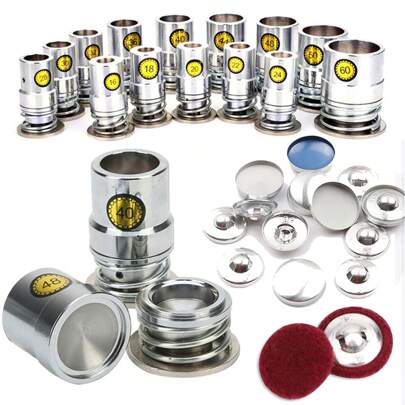 worthofirst New 18L-36L Covered Fabric Button Dies Press Mold Assembly Tool For DIY Bread Shape Buttons Sewing Accessories