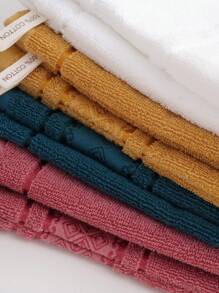 QIBHI 2/8pcs 100% Cotton Bath Mitts, Soft Terry Cloth Material, Absorbent, Suitable For Bathing, Makeup Removal, Reusable, Multiple Colors (Traceable Cotton) Home Bathroom Decor Fall Decor Back To School For Beauty Salon Home Bathroom Shower Towels For Beauty Salon, Hotel Sports,Home Essentials, Towel, Skin Care - Multicolor - View 12