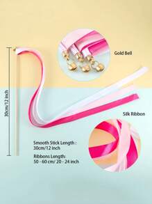 10/20Pcs Pink Fairy Wand Magic Sticks With Bells & Ribbons - Wedding Decorations, Party Supplies, Interactive Play, Perfect For Bridal Showers, Birthday Parties, Baby Showers, And Festive Celebrations Summer Gifts Beach Back To School School Supplies Room Decor