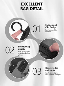 6PCS Black Hair Extension Holder Wig Storage For Multiple Wigs Holder Wig Bags Storage With Hanger Hair Extension Storage Wig Hanger For Multiple Wigs Hair Extensions, Wigs & Accessories - Black - View 6