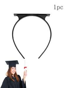 1pc Graduation Cap Holder, Ensures Your Graduation Cap Is Secure. No Need To Change Hairstyle, Upgrade Your Cap. Black - Multicolor - View 14