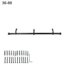 Carbon Steel Extendable Curtain Rod Pole With End Finials -1.2m-2.1m/1.6m-3m Full Stop - Black - View 11