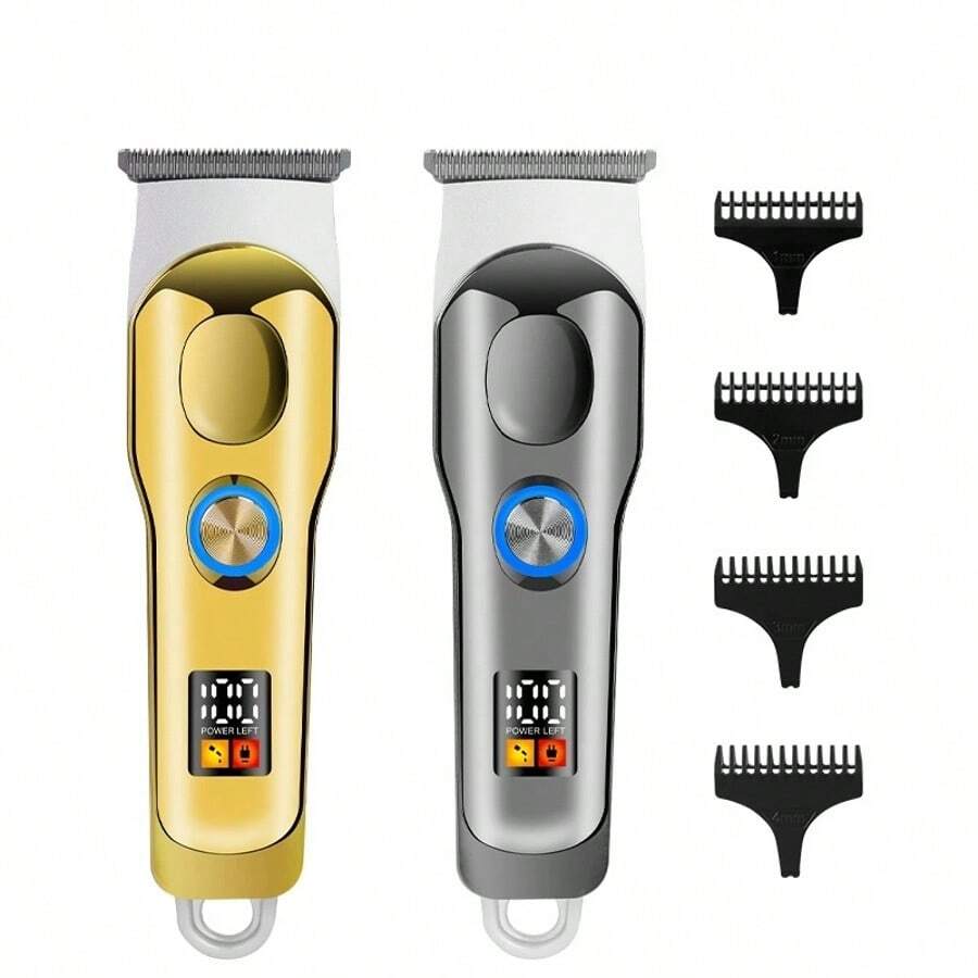 1 件 USB 可充电 5W 电动理发器，数字显示迷你电动剃须刀 - 彩色 - 查看 1