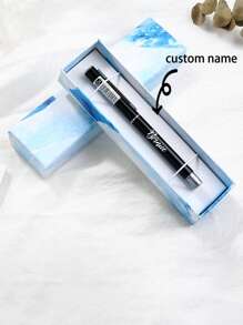 1PC Pen World Cover Gift Box Set Of Black Book Box Stationery Gift Gift Box Personalized Text Pattern Customization