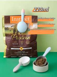 多功能猫/狗爱好者礼物和狗/猫妈妈喜欢宠物食品容器勺带扣柄，适用于猫爱好者和猫妈妈喜欢，狗爱好者和狗妈妈喜欢，以及小动物的干粮，易于清洁，适用于厨房谷物、大米和面粉量勺 - 彩色 - 查看 7