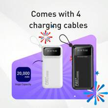 Sạc dự phòng 4 đường 20000mAh/10000mAh, thích hợp cho iPhone và sử dụng ngoài trời. - Nhiều màu - Xem 6
