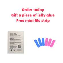 24Pcs Short Ballet Shape Summer White Blue Gradient Glitter Press On Nails, Minimalist Sweet Cool Style With Jelly Glue, Include: 1pc Quick-Dry Jelly Glue & 1pc Nail File, 5-Minute No-Bake Application, Elegant And Chic For Summer Date Nights, Parties, Beach Vacations & Festival Outfits, Hot Summer Nail Art For Women Girls! - 彩色 - 查看 6