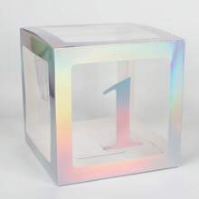 1 pièce Boîte à lettres transparente personnalisée pour anniversaire, mariage, boîte à ballons avec nom, décorations pour 1er anniversaire, miel/chérie/chéri, décorations de Noël, grande boîte transparente, décorations pour fête, décoration de maison, décoration de cheminée, boîte de douche (les matériaux en papier sont sujets à la casse)