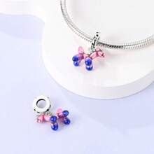 1pc Poodle Series Balloon Poodle Fantasy Unicorn Pendant Style Charm Suitable For 3mm Bracelet Necklace Silver Color Bead DIY Jewelry Making Beads Daily Gift For Women Girl