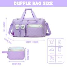 2PCS Duffle Bag For Travel Bag For Girl Weekender Bags For Girl Travel With Makeup Bag Gym Bag Hospital Bag For Girl With Toiletry Bag Dance Bag With Shoes Compartment - New Travel Bag Set - View 5