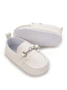 0-1 Year Old Infant Boy White Gentleman Soft Bottom Casual Versatile Prewalker Shoes - White - View 3