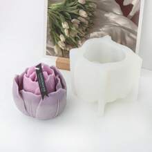 3D Emulation Narcissus Tulip Bouquet Silicone Candle Mold DIY Relief Lily Calla Flower Bundle Tool Handmade Flower Shaped Scented Soy Wax Candle Plaster Resin Decoration Making Mould Wedding Decor Candle Valentine's Day Gifts