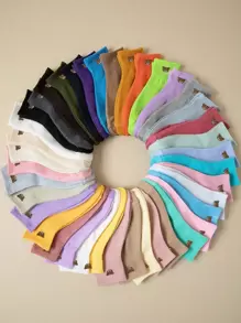 10/20 Pairs Women's Random New Style Bear Head Contrast Color Short Socks, Cute Fashion Unique Socks, Comfortable Soft All Season Wearable Socks - Multicolor - View 2