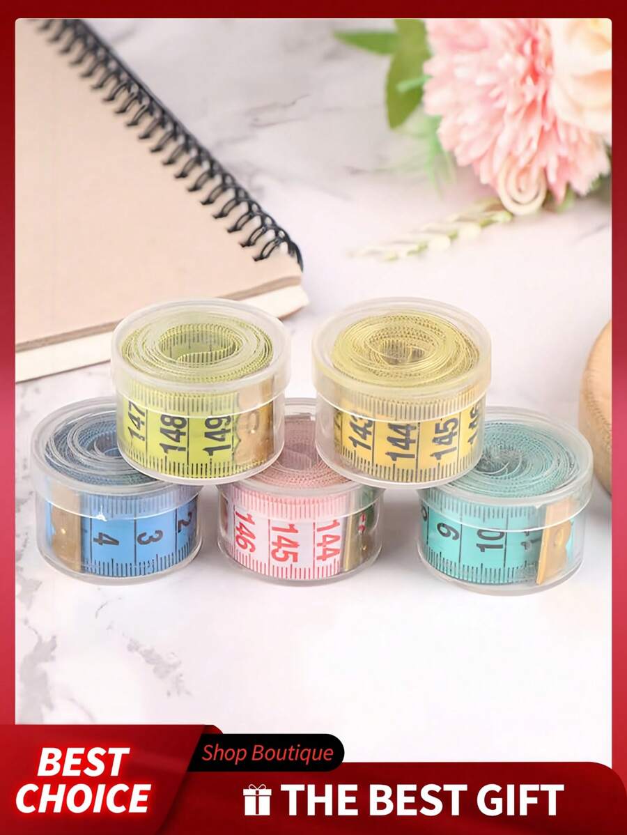 Juego de 5 cintas métricas modernas, herramienta de medición precisa de varios colores, adecuada para corte de ropa, medición de fitness, manualidades DIY y otros escenarios (incluye 4 piezas/3 piezas/2 piezas/1 pieza)
