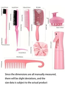 15 Piece Hair Styling Brush, 1/12/13 Piece Hair Combs, Pointed Tail Combs, Rat Tail Combs, Edge Brushes, Hair Brushes, High-Pressure Spray, Hairpins, Hair Rings, Wide Tooth Combs, Bath Caps, Hair Braiders, Suitable For All Kinds Of Hair Styles