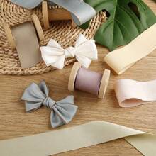 Cinta de seda de moral de dos caras con ribete colorido, suministros de accesorios para el cabello DIY como lazos, tiradores y broches, cinta de satén de poliéster